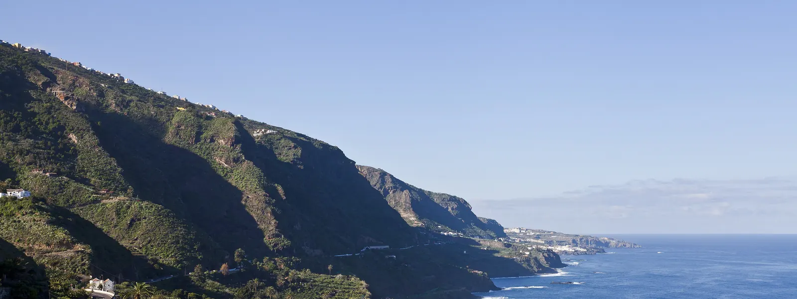 Cliffs and banana plantations along the Los Realejos coast