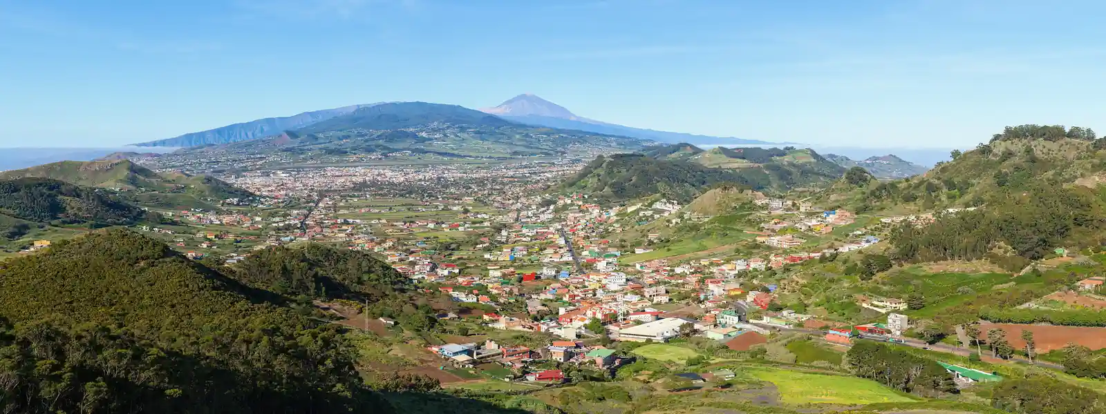 Panoramic view of La Laguna with Mount Teide behind
